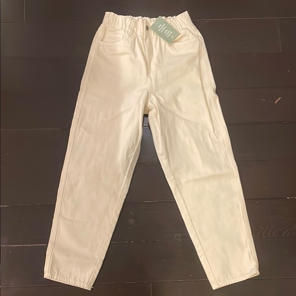 White High-Waisted Pants - Picture 1 of 2